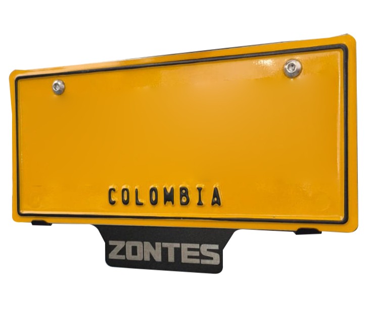 PROTECTOR DE PLACA NEGRA GRABADA ZONTES